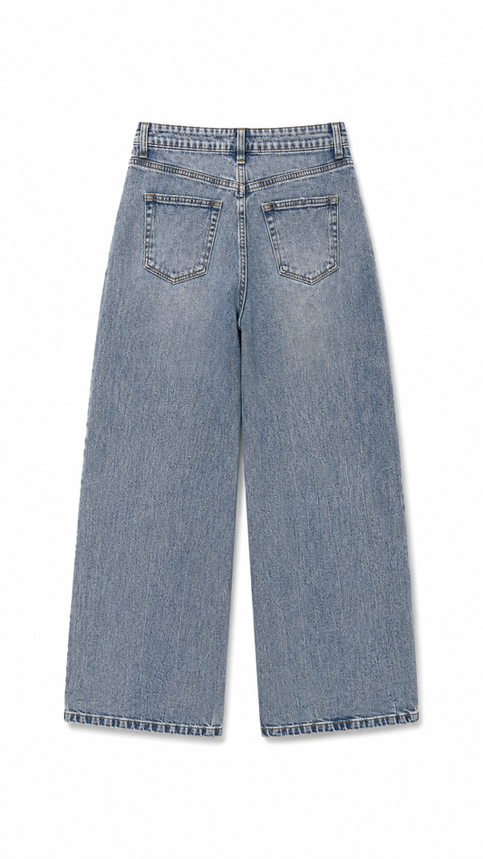 Jeans rectos deslavados