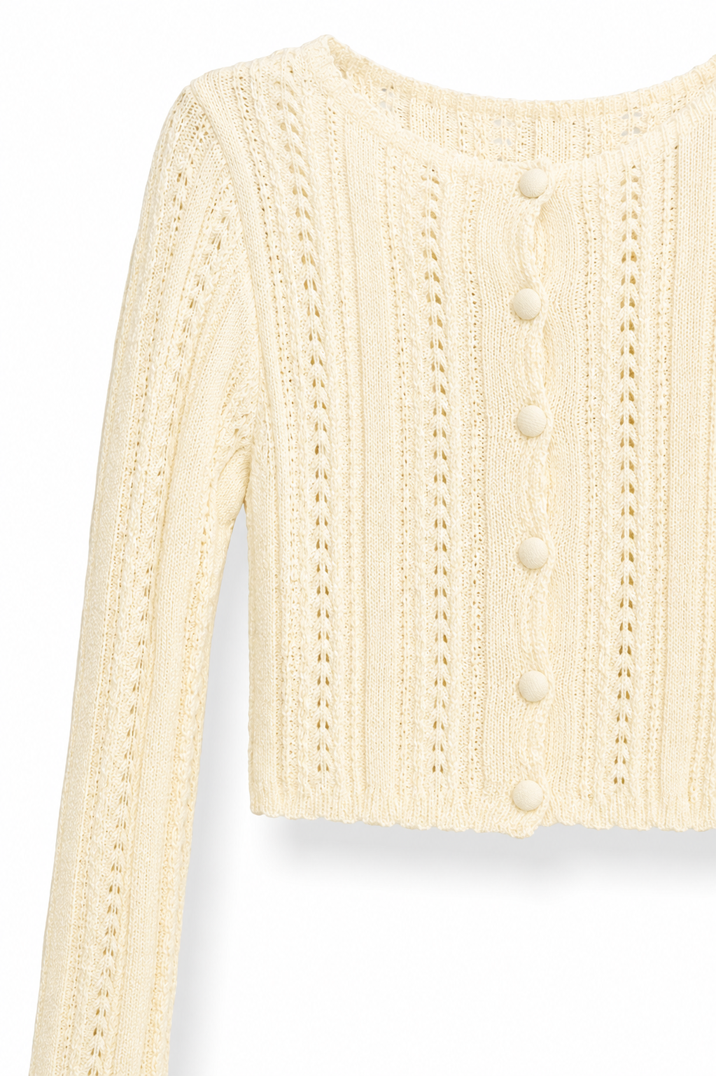 Cardigan tejido ivory