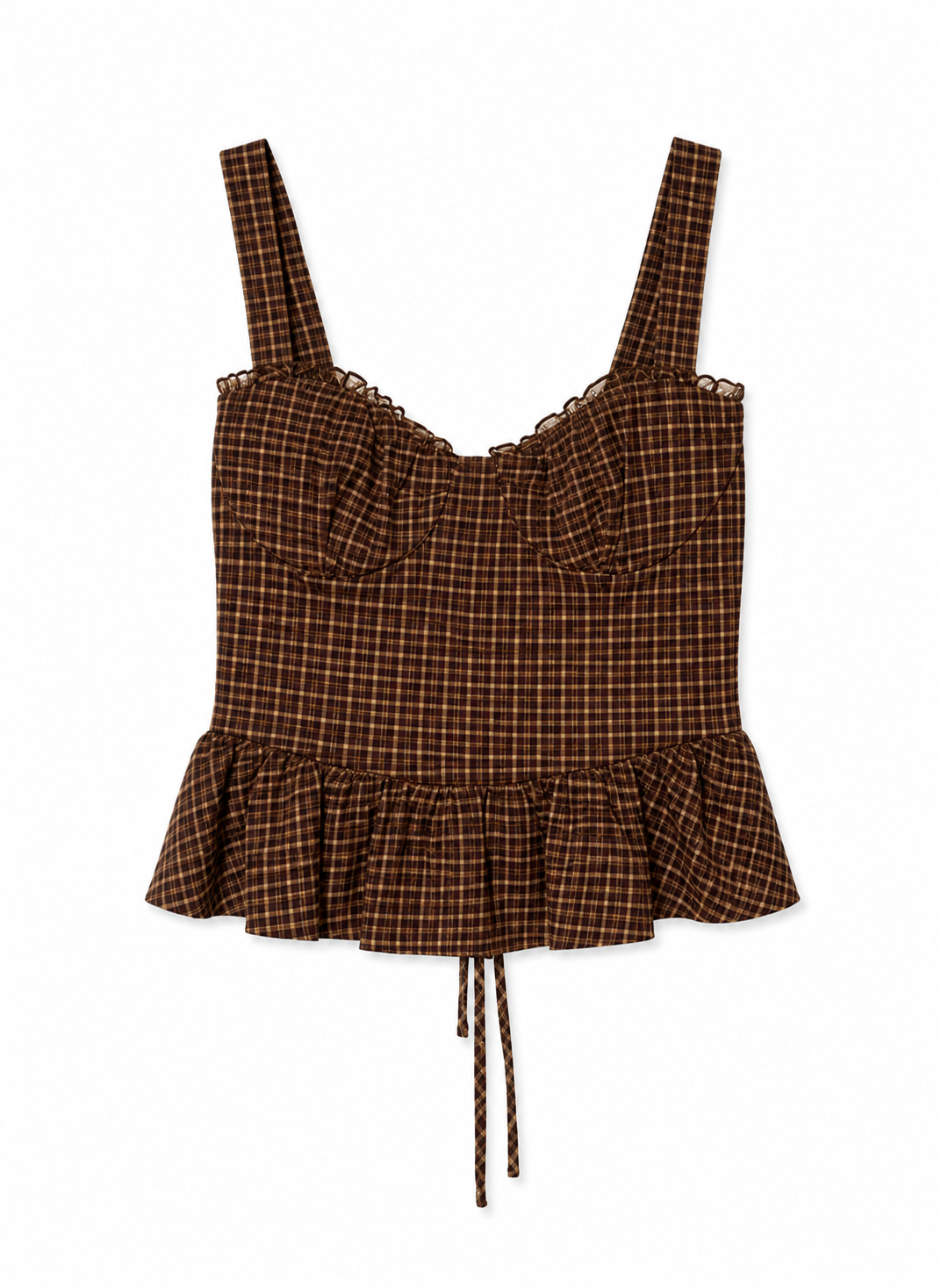 Top corset de cuadros