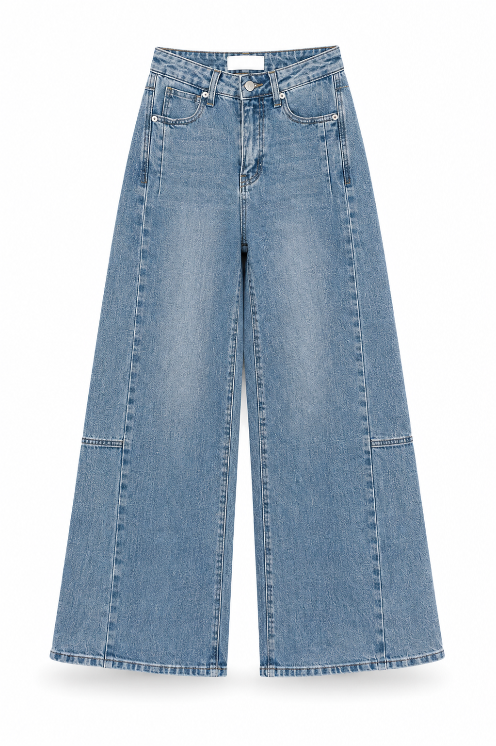Jean wide leg costuras