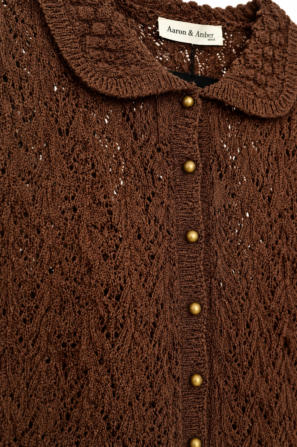 Cardigan tejido café chocolate