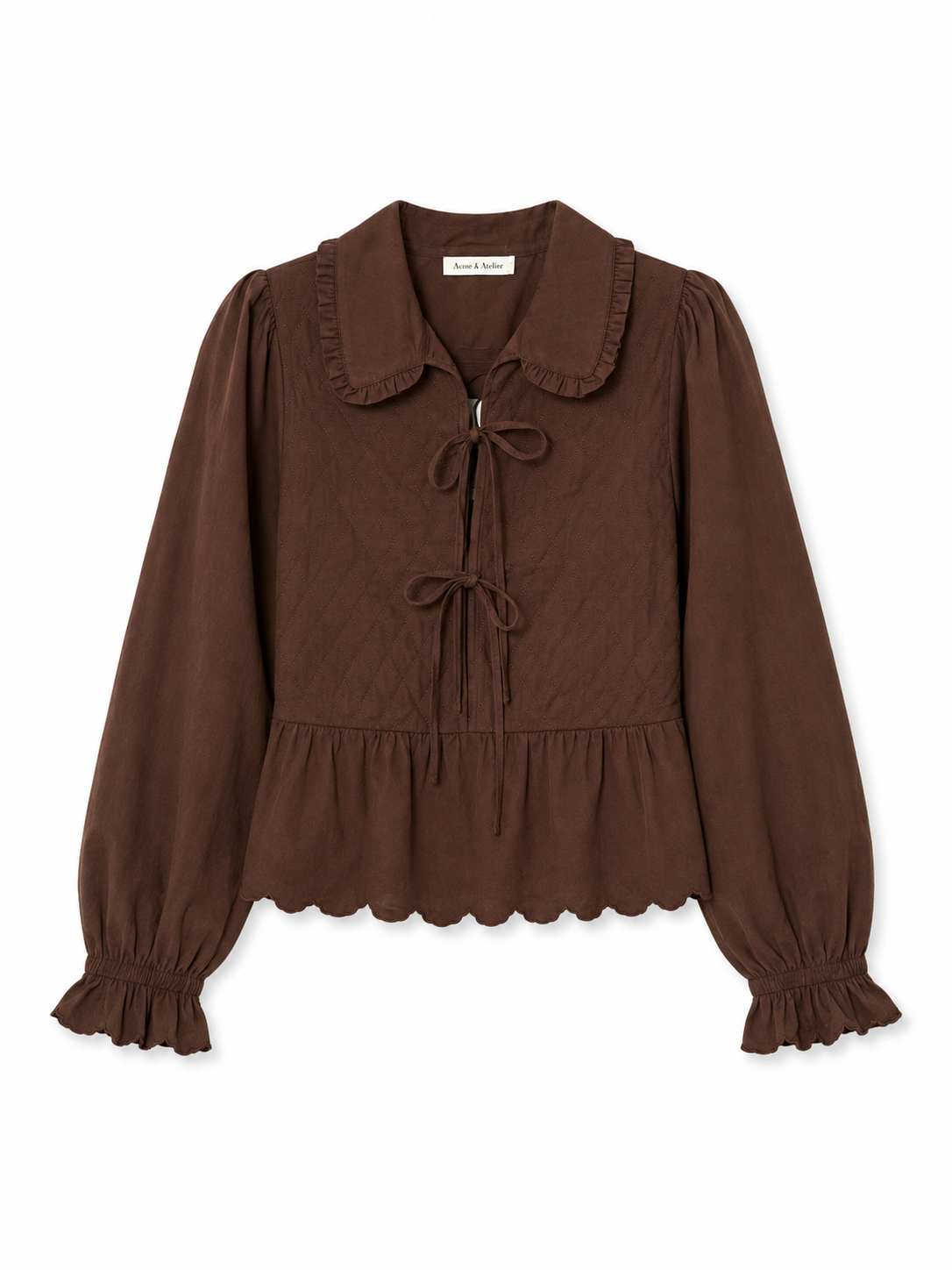 Blusa peplum con lazos
