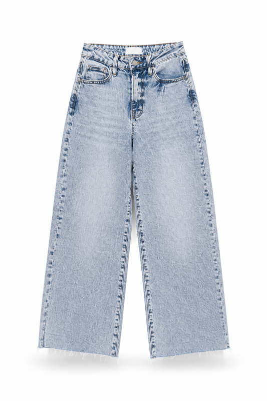 Jean wide leg corto