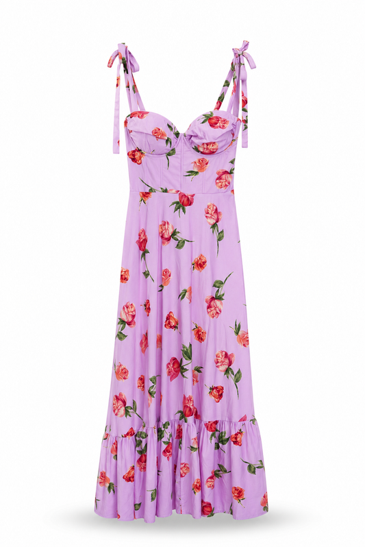 Vestido midi floral