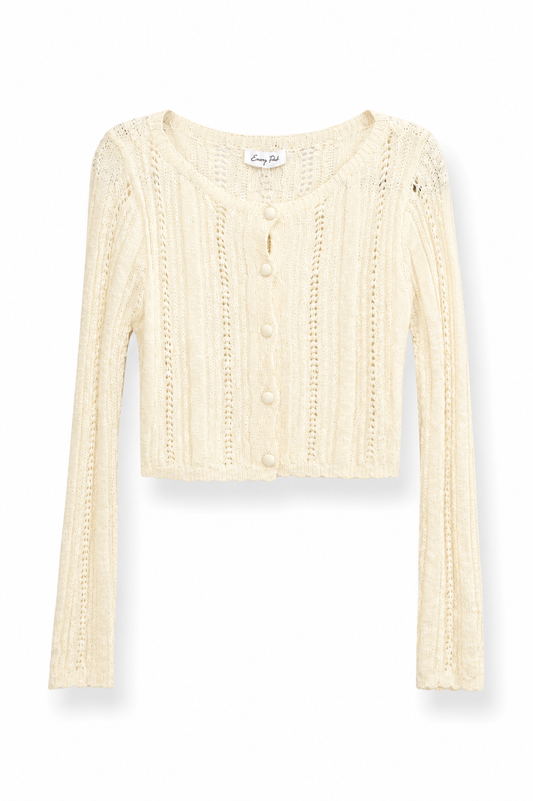 Cardigan tejido ivory