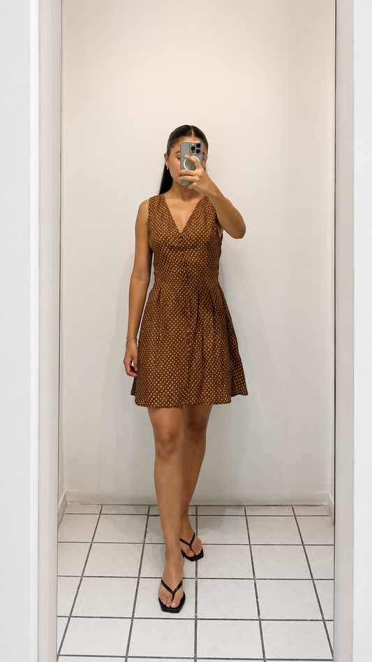 Vestido corto cuello V