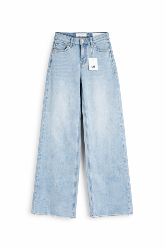 Jean wide leg azul claro