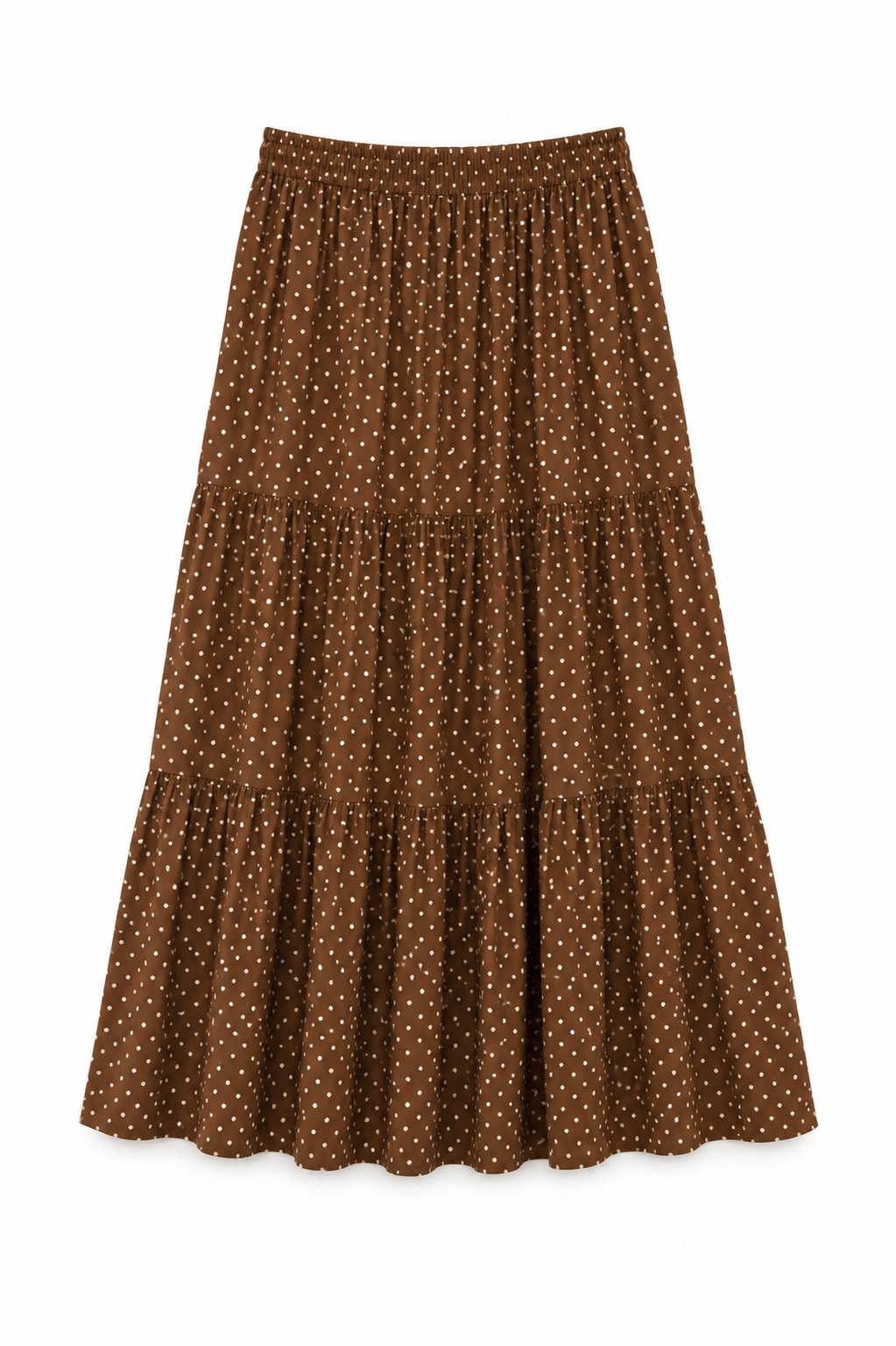 Falda midi de lunares