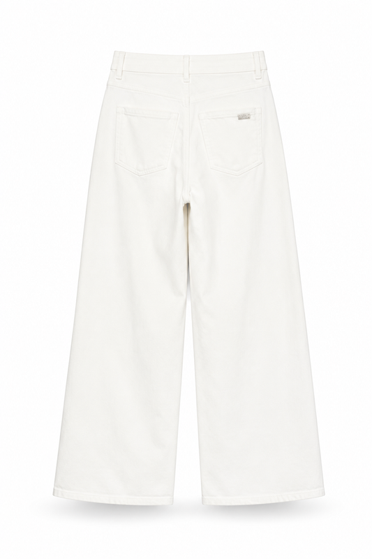 Jean wide leg blanco