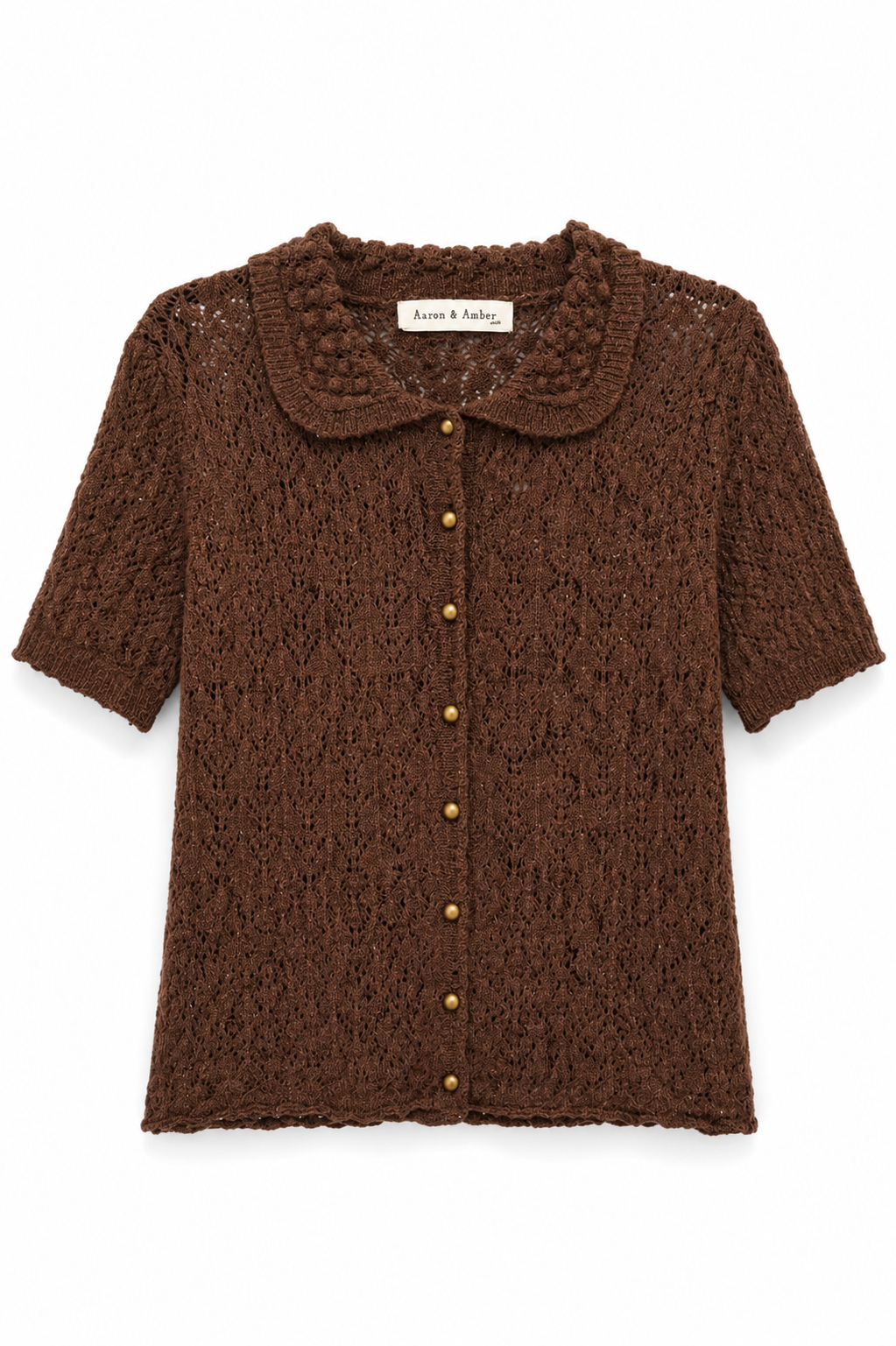 Cardigan tejido café chocolate