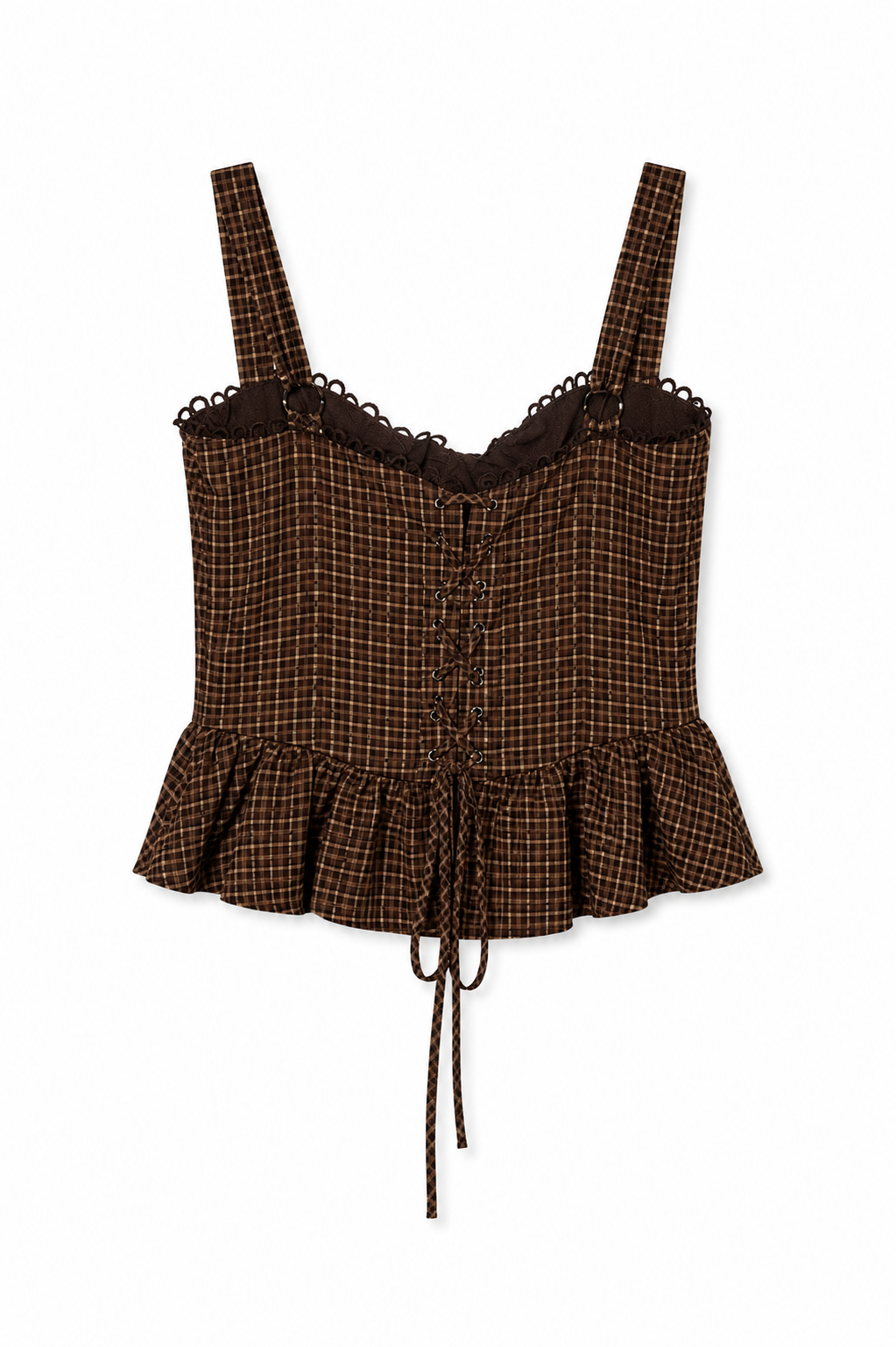 Top corset de cuadros