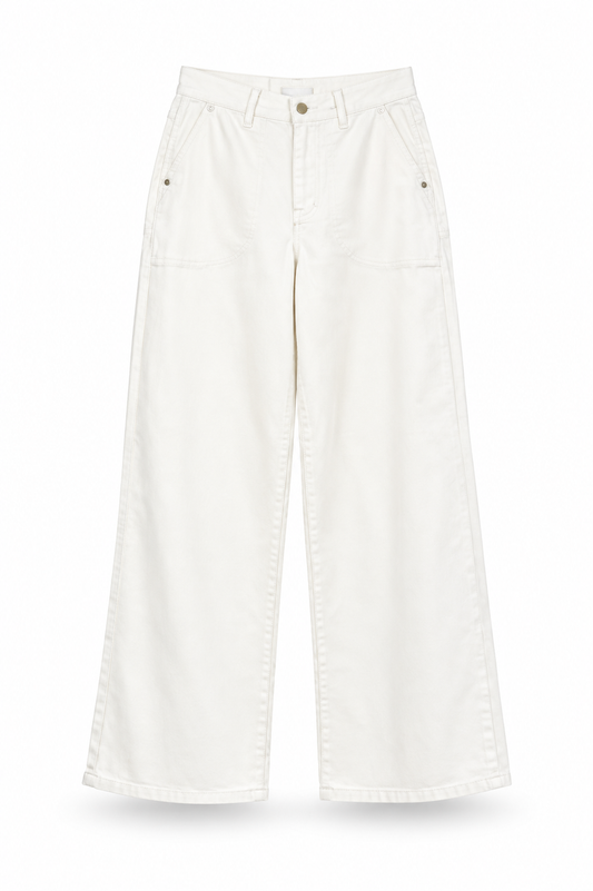 Jean wide leg blanco